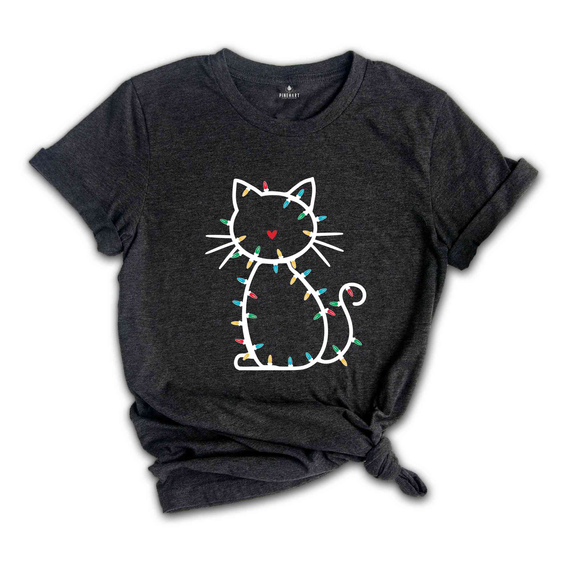 Cat Light Christmas Shirt, Christmas Cat Shirt, Cat Mom Christmas Gift, Funny Christmas Shirt, Cat Lover Christmas Gift