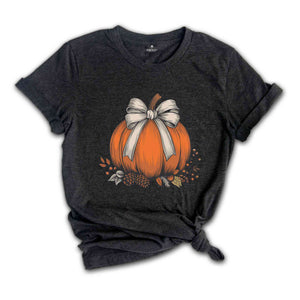 Fall Pumpkin Shirt, Coquette Halloween Shirt, Floral Pumpkin Shirt, Halloween Shirts, Halloween Pumpkin Shirt, Fall Shirt