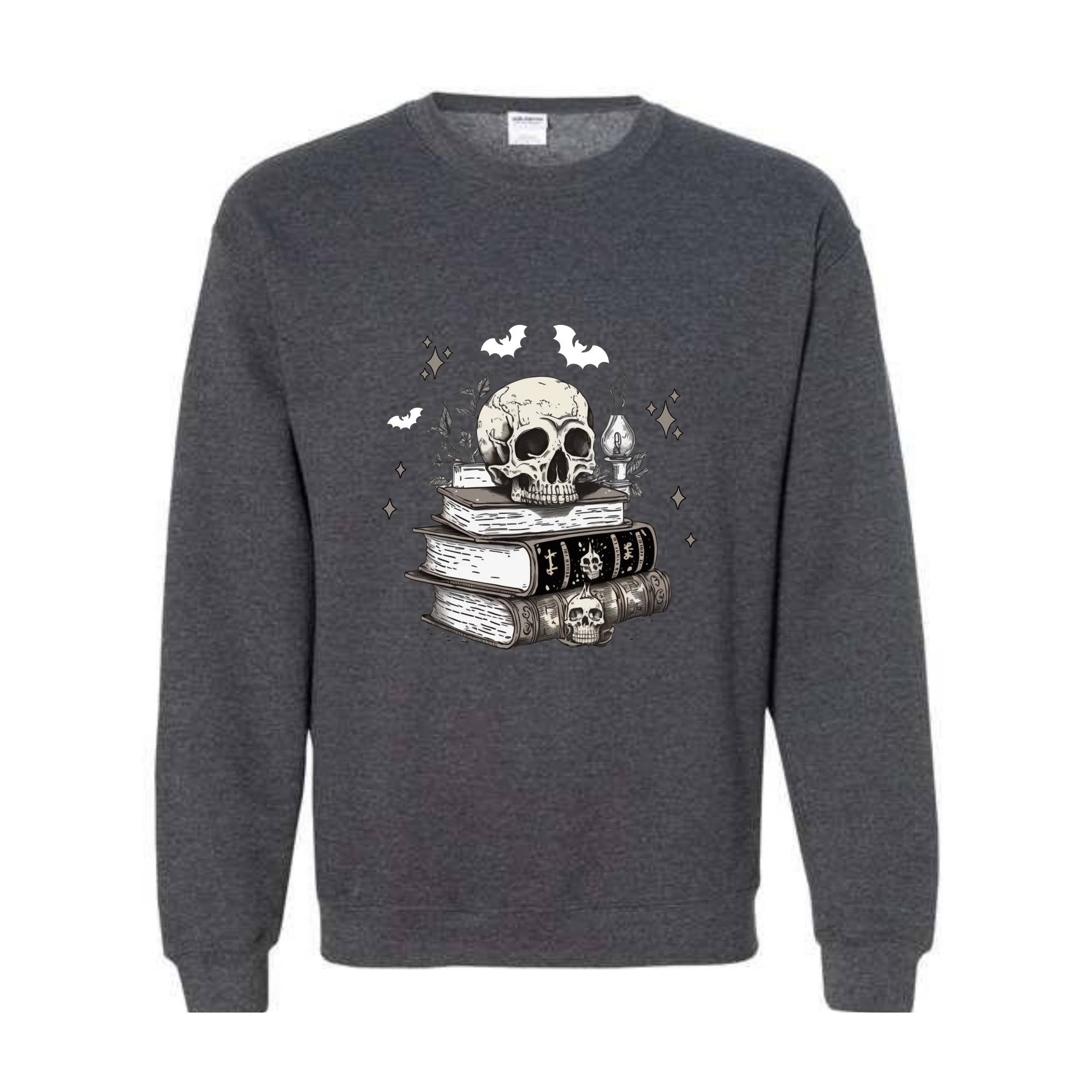 Spooky Skull Sweatshirt, Halloween Spell Books Sweatshirt, Spooky Sweater, Halloween Crewneck, Skull Shirt, Spell Books Shirt, Spooky Season