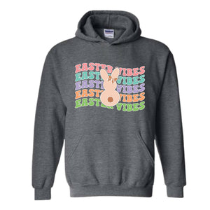 Easter Vibes Hoodie, Happy Easter Sweater, Easter Bunny, Easter Holiday Hoodie, Easter Gifts