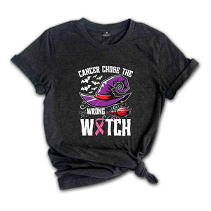 Cancer Choose The Wrong Witch Shirt, Cancer Awareness Shirt, Cancer Halloween Shirt, Halloween Witch Shirt, Spooky Season Shirt