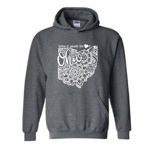 Ohio State Shirt, Ohio State Map Sweatshirt, Ohio Travel Gifts, Ohio State Home Hoodie, Ohio Apparel, Ohio Hoodie, Ohio Lover Gift