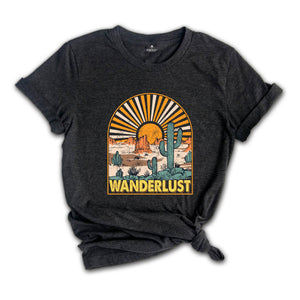 Wanderlust Desert Shirt, Western Shirt, Cactus Shirt, Cow Skull Shirt, Desert Vibes Shirt, Country Shirt, Arizona Shirt