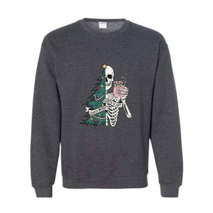 Sorta Scary Sorta Merry Sweatshirt, Christmas Skeleton Sweatshirt, Funny Christmas Sweatshirt, Holiday Sweater