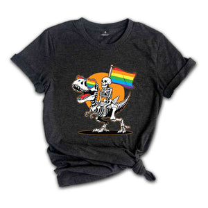 LGBTQ T-Rex Shirt, Funny LGBT Shirt, Love Is Love Shirt, Trans Pride Shirt, LGBTQ Pride Shirt, Pride Ally Shirt, Pride Shirt, Queer Shirt