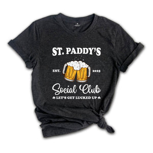 St Paddys Social Club Shirt, Saint Patrick's Day, Drinking Shirt, Shamrock Shirt, Irish Shirt, Beer Lover Shirt, Bartender Shirt