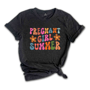 Pregnant Girl Summer Shirt, Cute Mom to Be Shirt, Pregnancy Reveal Shirt, Funny Mom Gift, New Mom Shirt, Baby Announcement Shirt