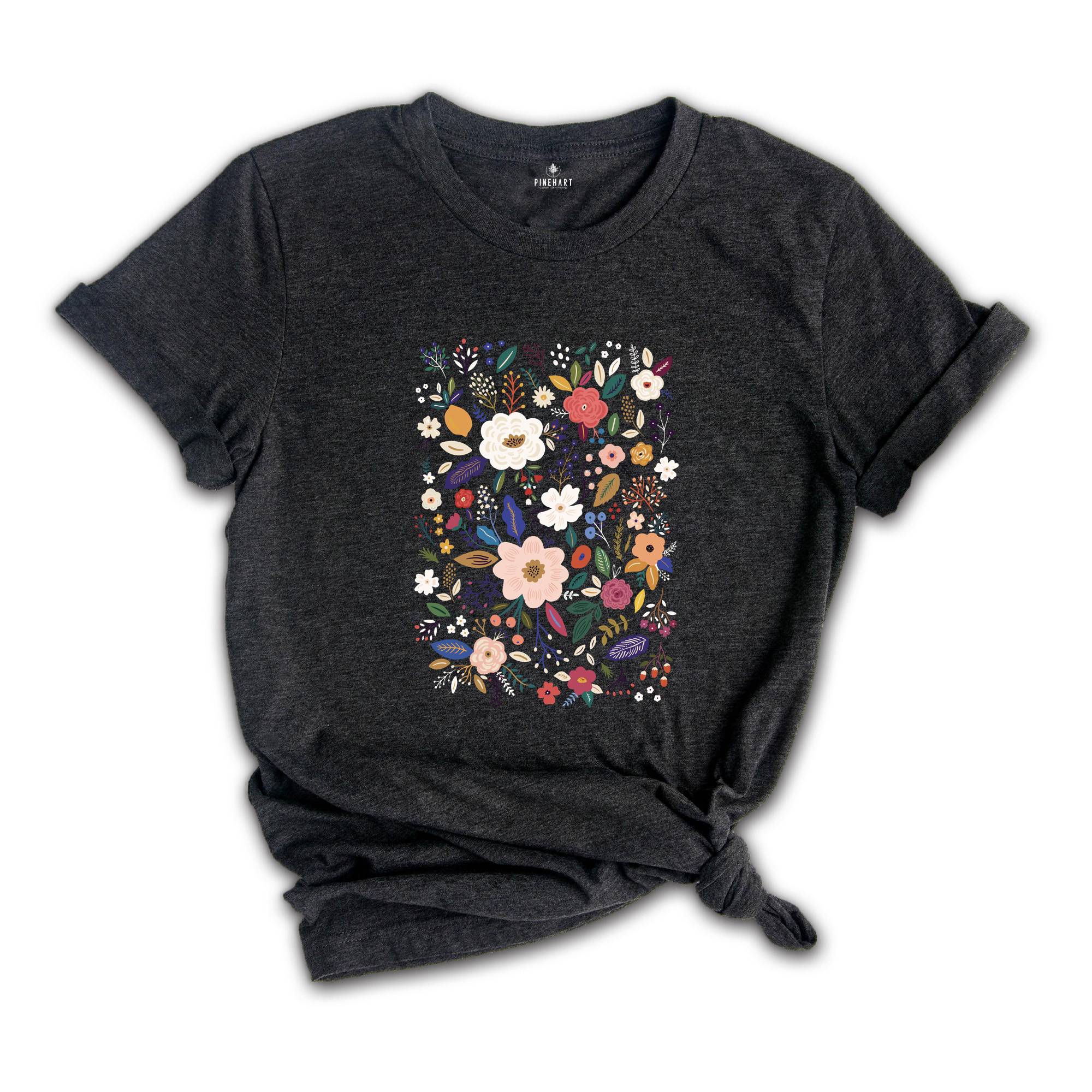 Wildflower Tshirt, Wild Flowers Shirt, Floral Tshirt, Flower Shirt, Gift for Women, Ladies Shirts, Best Friend Gift Shirt,Nature Lover Shirt