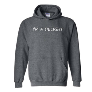 I'm A Delight Hoodie, Funny Hoodie, Funny Quotes Hoodie, Quote Hoodie, Humorous Hoodie, I'm A Delight Quote