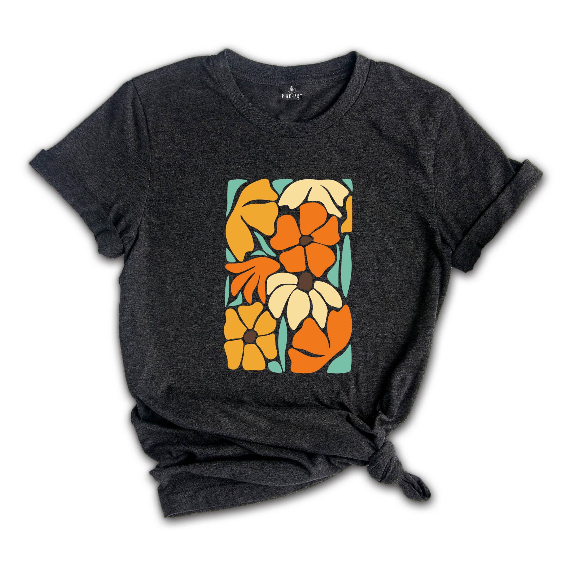 Flowers Tshirt, Boho Wildflowers Tshirt, Boho Flowers Shirt, Floral Nature Shirt, Art Nouveau Art Deco Shirt