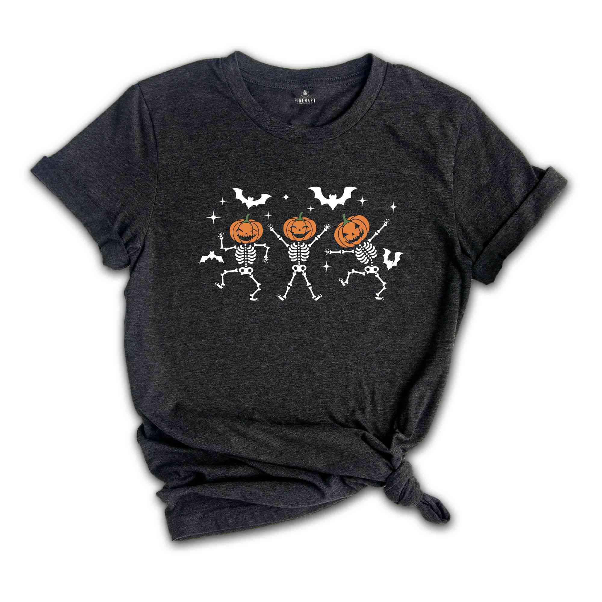 Pumpkin Skeletons Halloween Shirt, Pumpkins Halloween Shirt, Halloween Skeleton Shirt, Pumpkins Shirt, Spooky Season Shirt, Fall Shirt