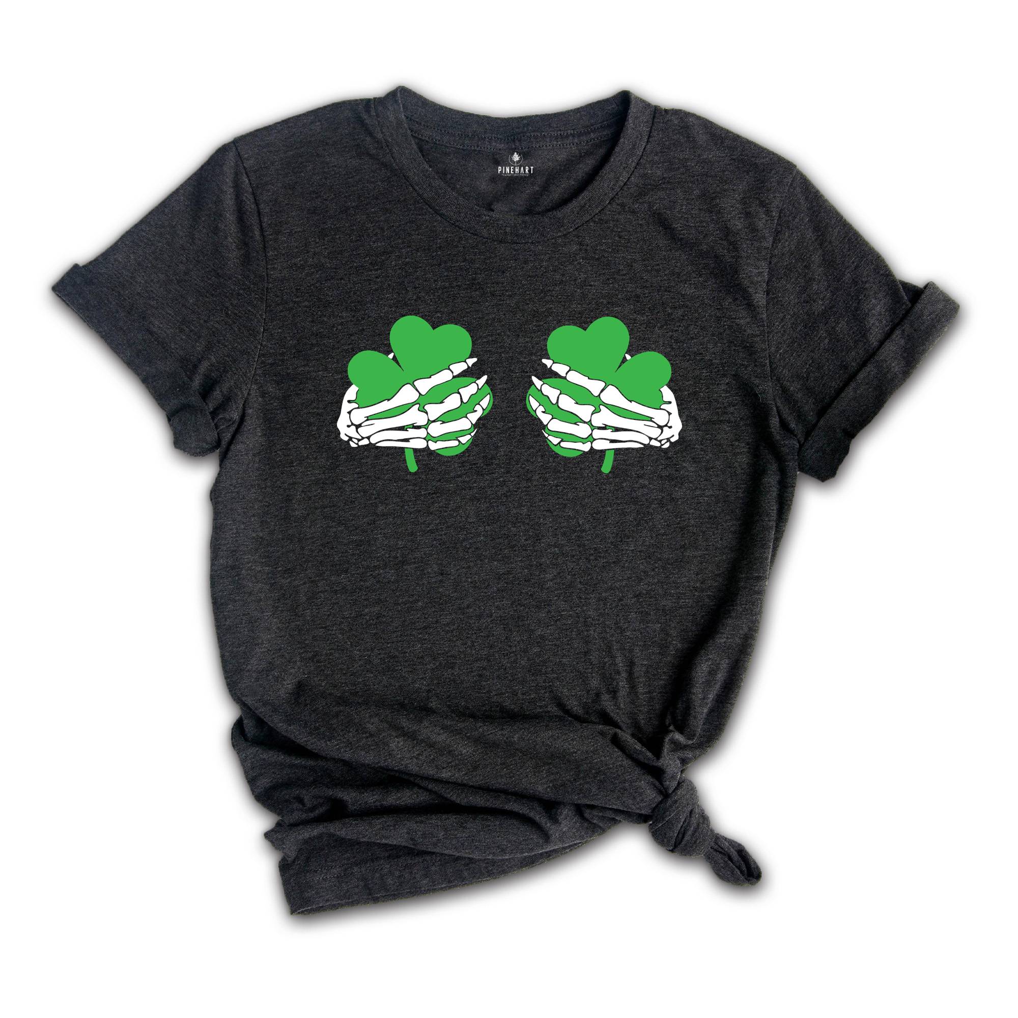 Shamrock Hand Skeleton Shirt, Skeleton St Patricks Day Shirt, Funny St Patricks Shirt, St Patricks Day Gift, St Pattys Day