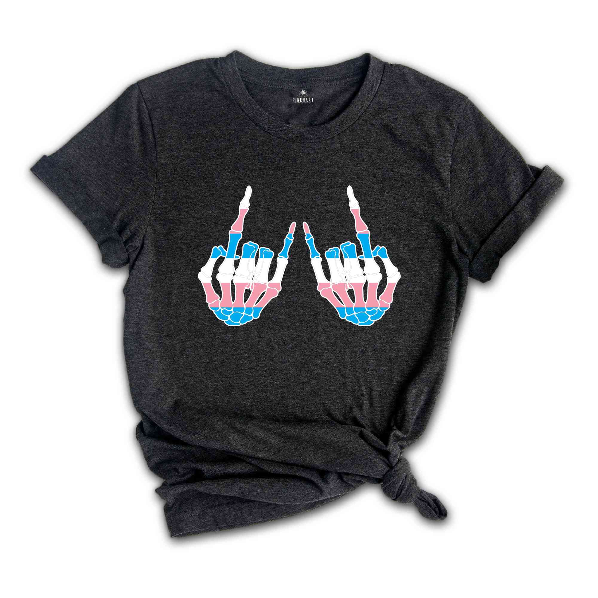 Skeleton Rock Hands Shirt, Trans Pride Shirt, Trans Flag Shirt, Support Trans Kids, LGBTQ Pride Shirt, Pride Ally Shirt, Trans Shirt