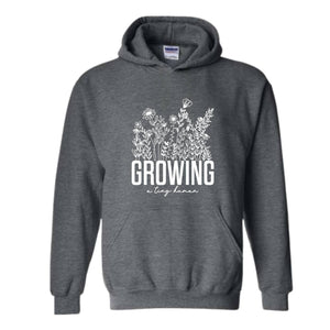 Growing A Tiny Human Hoodie , Funny Maternity Sweatshirt, Baby Announcement Sweatshirt, New Mom Sweatshirt, Pregnancy Sweatshirt