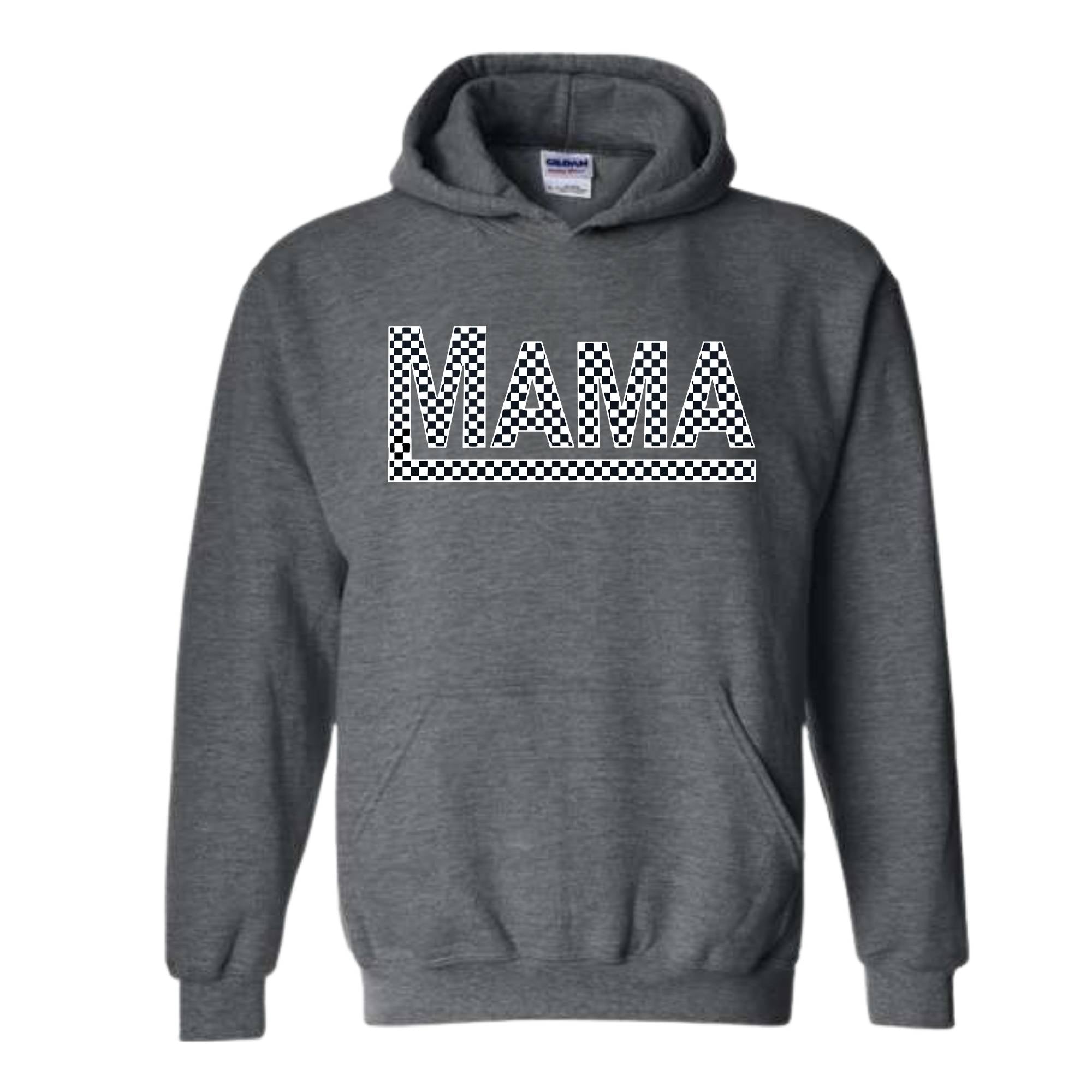 Checkered Mama Sweatshirt, Mom Hoodie, Mother's Day Gift, Cute Mom Hoodie, New Mom Hoodie, Best Mom Hoodie, Grandma Hoodie