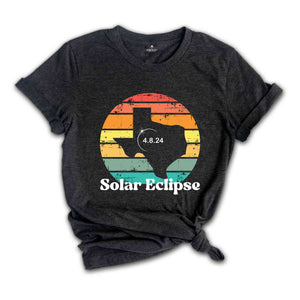 Texas Solar Eclipse T-Shirt, April 8 2024 Solar Eclipse, Total Solar Eclipse Apparel, Solar Eclipse Shirt