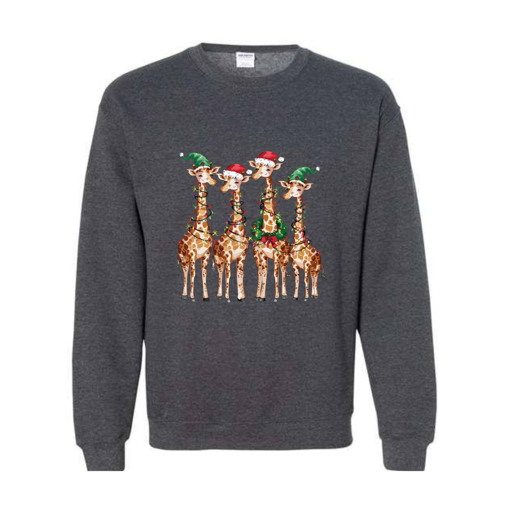 Christmas Giraffe Sweatshirt, Giraffe Christmas Shirt, Xmas Holiday Sweater, Christmas Gift, Animal Lover Christmas Hoodie