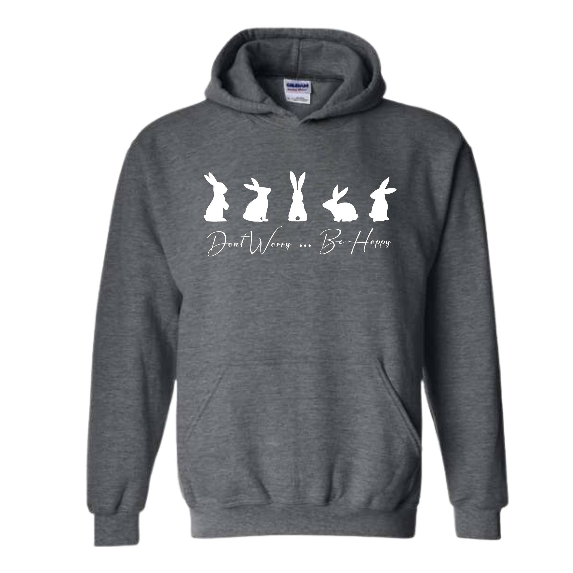 Don't Worry Be Hoppy Sweatshirt, Rabbits Sweatshirt, Bunny Mom Sweatshirt and Hoodie, Rabbit Lover Hoodie, Easter Sweatshirt