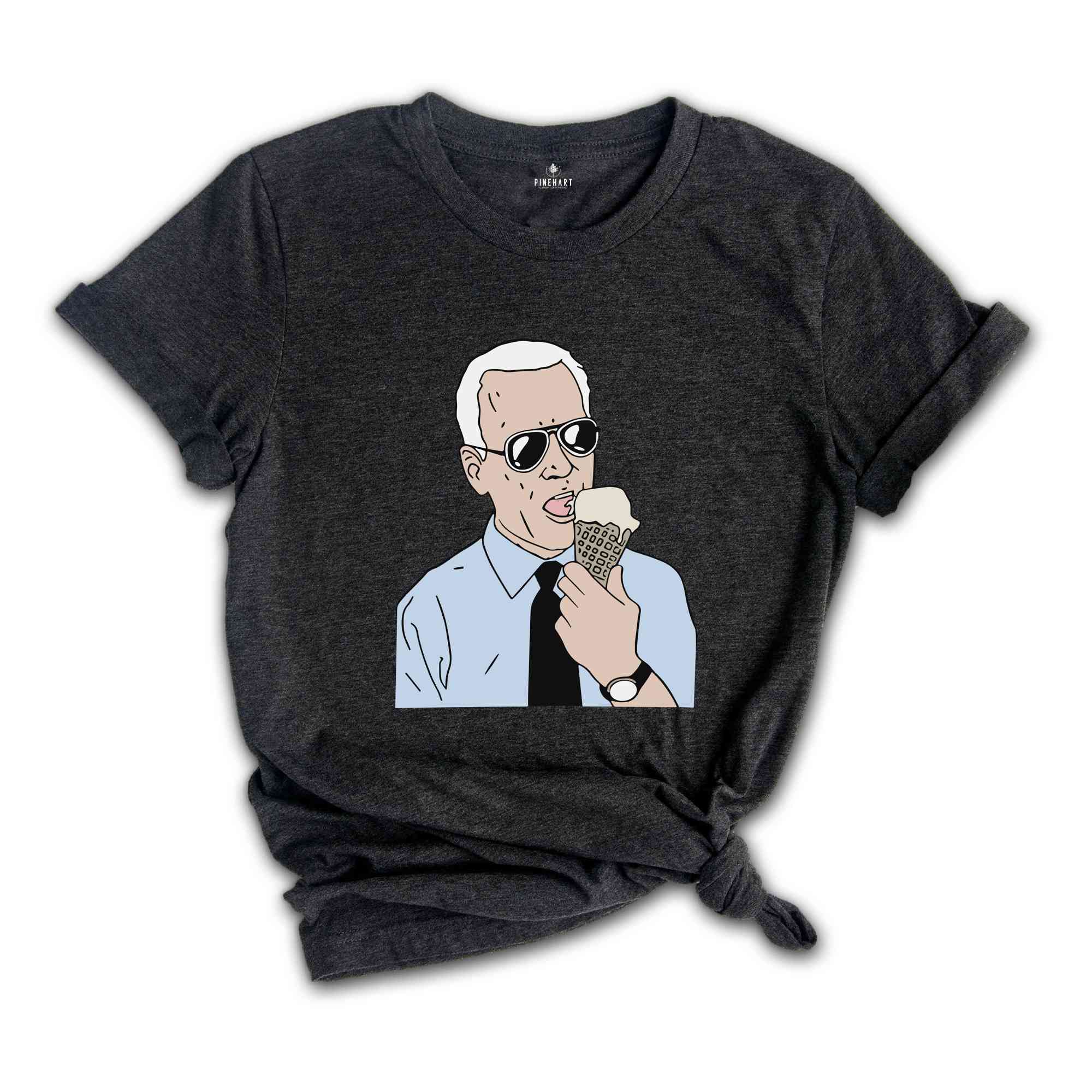 Joe Biden Eating Ice Cream T-Shirt, Biden Shirt, Political Tee, Ice Cream Tee, Joe Biden Conservative Shirt