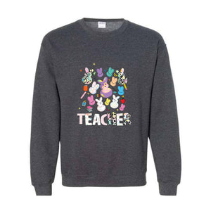 Teacher Easter Peeps Sweatshirt,Teacher Appreciation Hoodie, Gift For Teacher, Teaching Favorite Peeps Sweatshirt