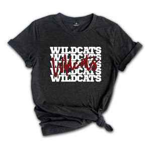 Wildcats Team Mascot T-Shirt, Wildcats Team Gift, Wildcats Football Tee, Wildcats Fan Gift, Wildcats School Shirt, Wildcats School Spirit