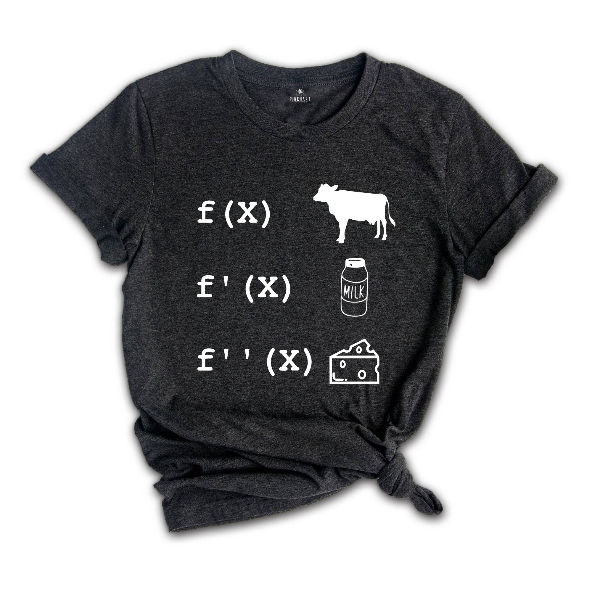 Algebra Teacher, Calculus Teacher, Funny Math T-shirt, Nerdy T-shirt, Geeky T-shirt, Math Teacher gift, Back To School, Cow Milk Cheese Tee