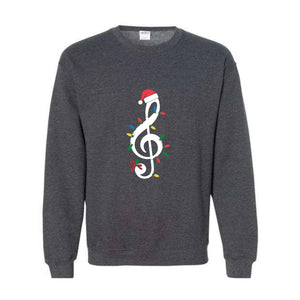 Music Christmas Lights Sweatshirt, Music Lover Hoodie, Instrument Christmas Hoodie, Musician Christmas Hoodie, Music Hoodie