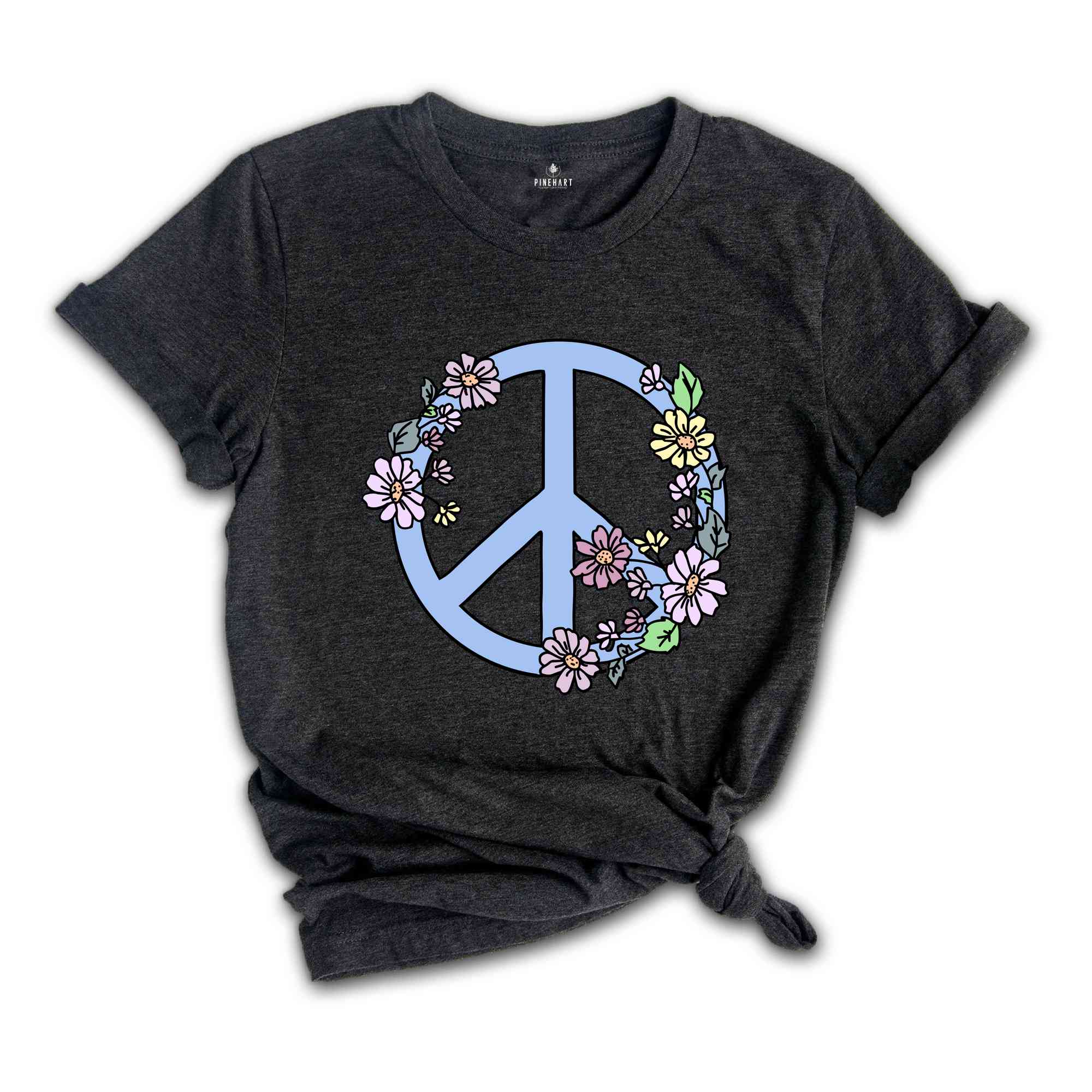 Peace Shirt, Peace Shirt, Floral Peace Sign Shirt, Peace Flower Shirt, Peace and Love Tee, Summer Shirt, Peace Sign Shirt