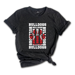 Stacked Bulldogs Paw, Bulldogs Mascot Shirt, Bulldogs Lover Shirt, Bulldogs Cheer Tee, School Spirit Shirt, Bulldogs School Team Shirt,