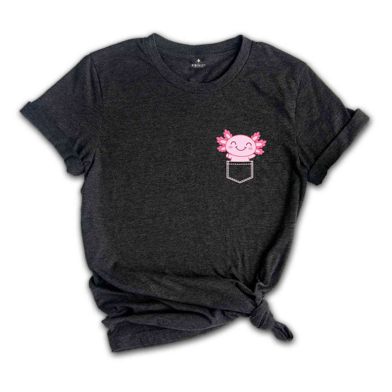 Pocket Axolotl Shirt, Axolotl Shirt, Axolotl Birthday Shirt, Axolotl Gift, Pocket Animal Shirt, Animal Lover Shirt, Cute Axolotl Shirt