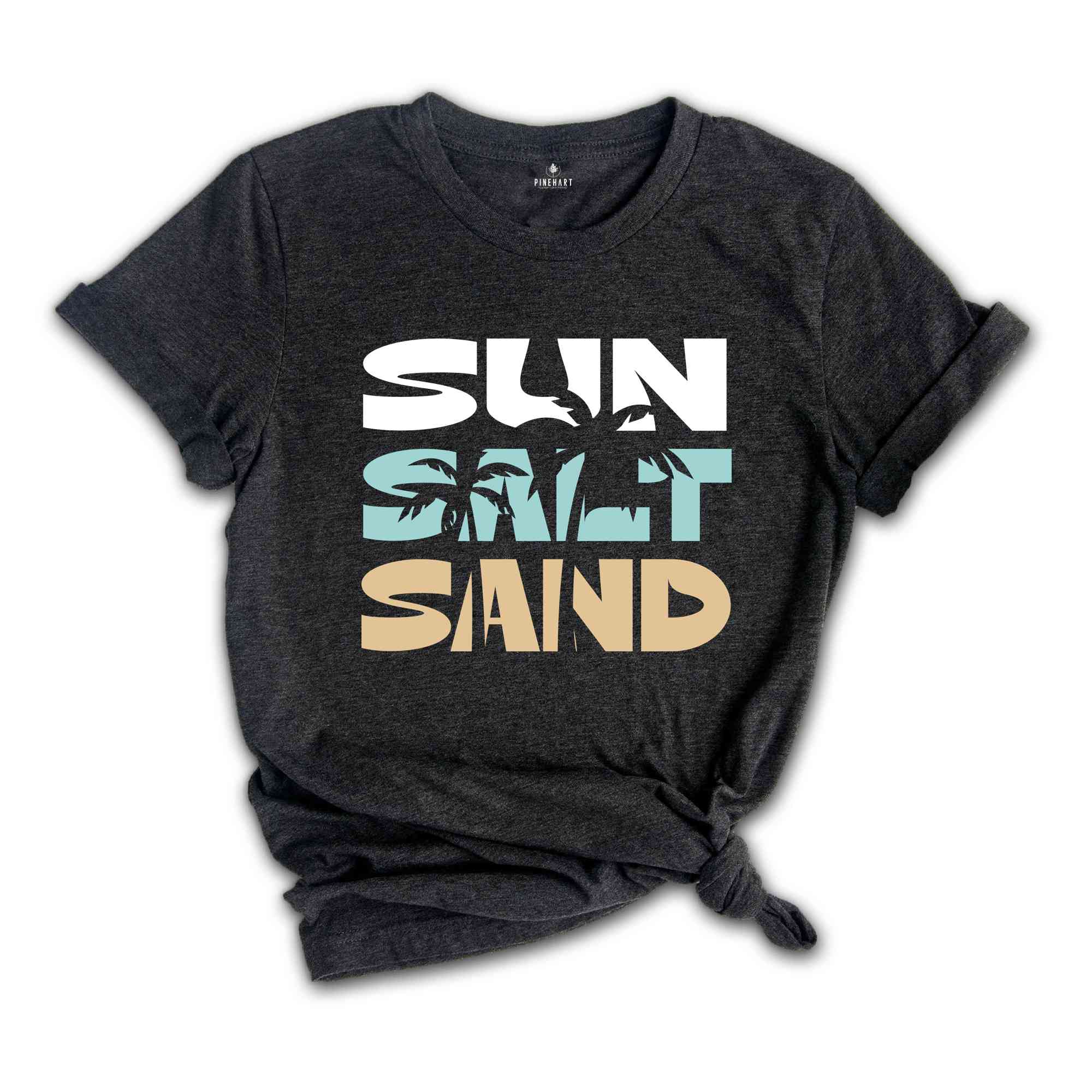 Sun Sand Salt T-Shirt, Vacation Shirt, Beach Shirt, Summer Vacation Tee, Palm Tree Summer Shirts, Vacation Matching Shirts