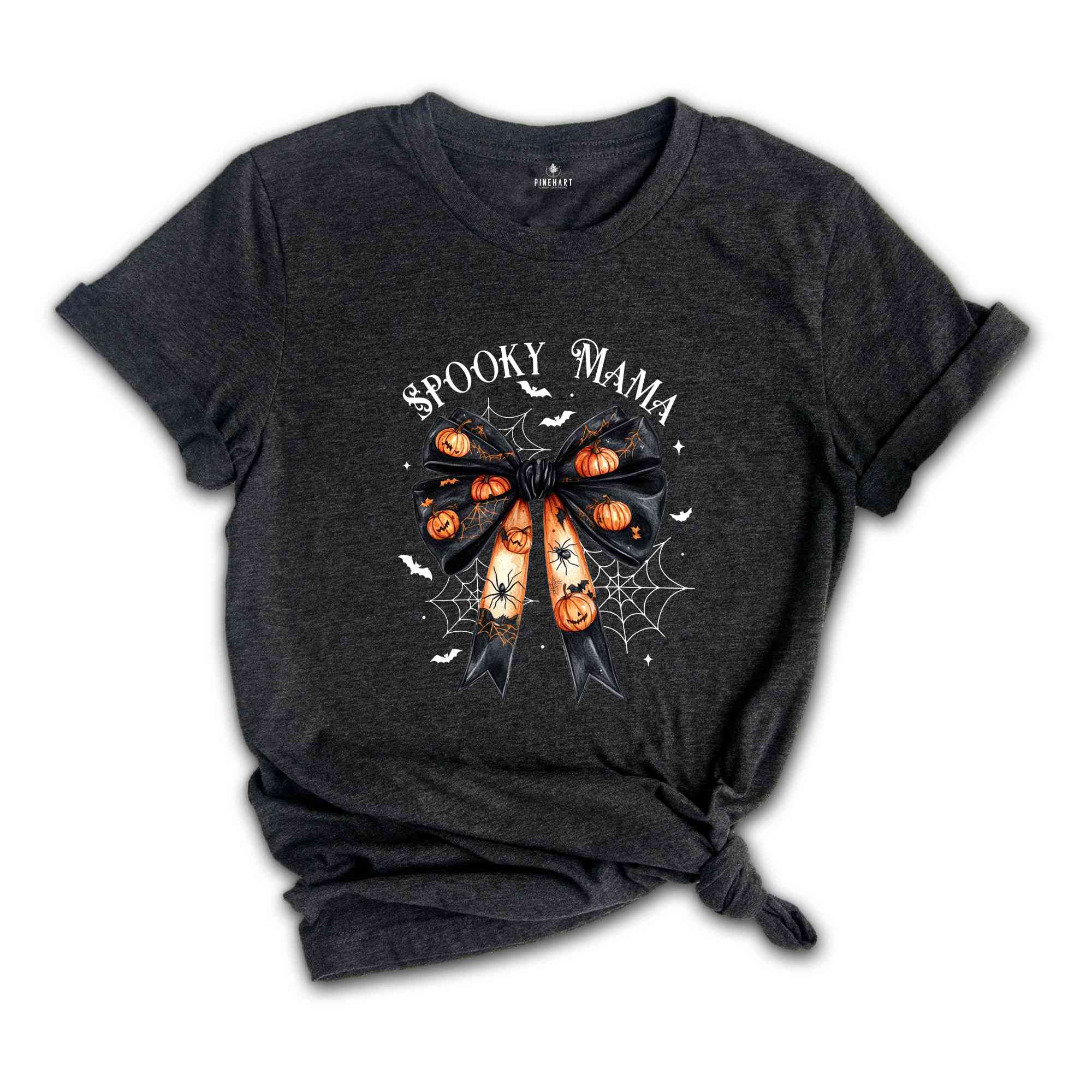 Halloween Mommy and Me Shirt, Spooky Mama Mini Shirt, Kids Halloween Shirt, Mother and Daughter, Dark Coquette Halloween Mom Shirt