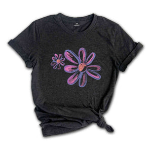 Daisy T-Shirt, Flower T-Shirt, Wildflower T-Shirt, Boho Shirt, Floral T-Shirt Gift, Birth Month Flower, Gift For Sister