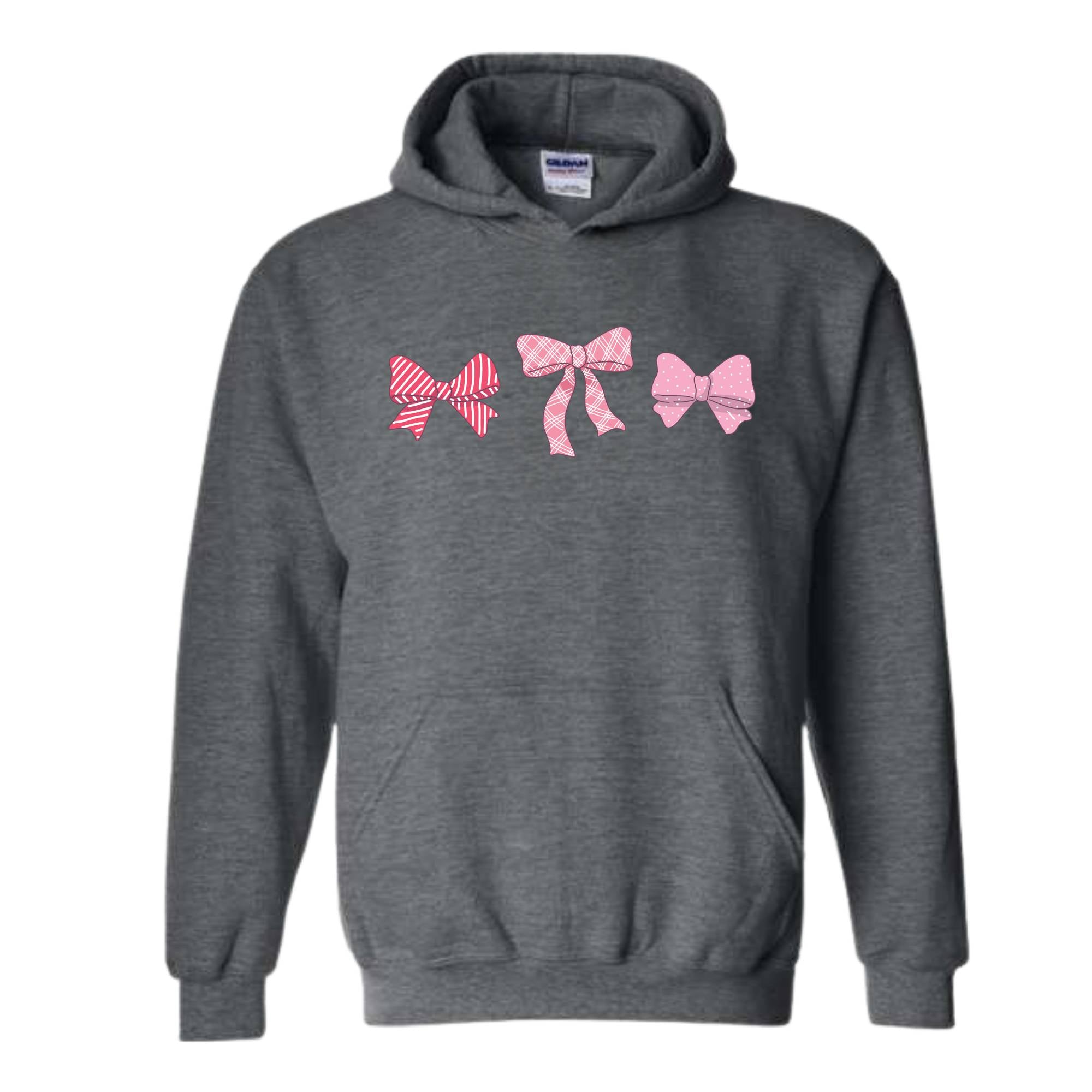 Cute Pink Ribbons Hoodie , Pink Bows Hoodie , Coquette Bows Core Hoodie , Pink Hoodie , Pink Core Hoodie