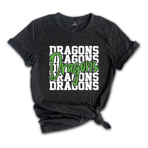 Team Mascot Shirt, Dragons Team Shirt, Dragons Team Spirit Shirt, Dragons Fan Shirt, Dragons School Shirt, Dragons School Spirit