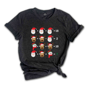 Christmas Themed Math Problem Shirt, Funny Math Shirt, Gift for Math Teacher, Christmas Math Shirt, Math Lover Shirt