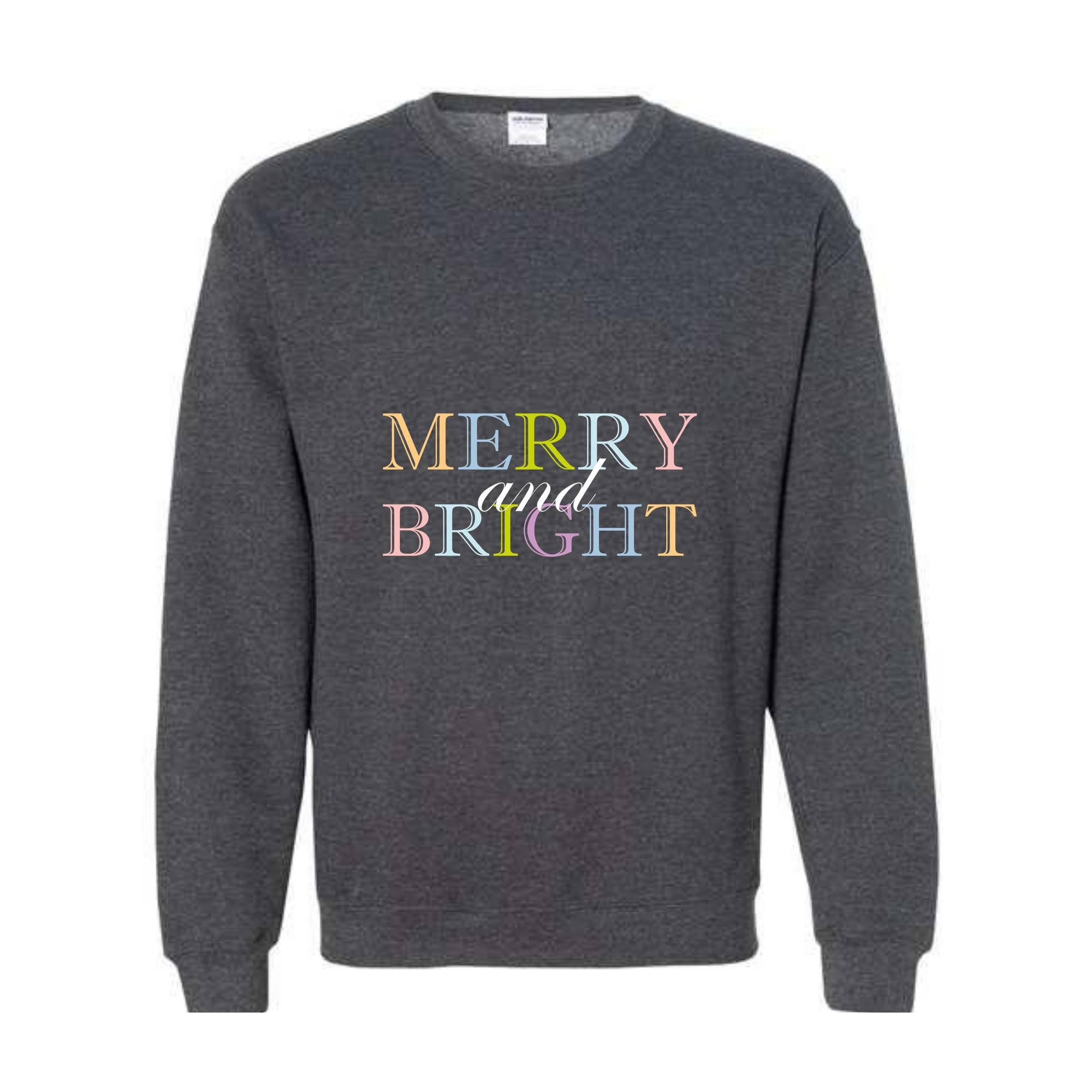 Merry and Bright Sweatshirt, Christmas Sweatshirt, Christmas Sweater, Christmas Pajamas, Holiday Sweatshirt, Xmas Apparel