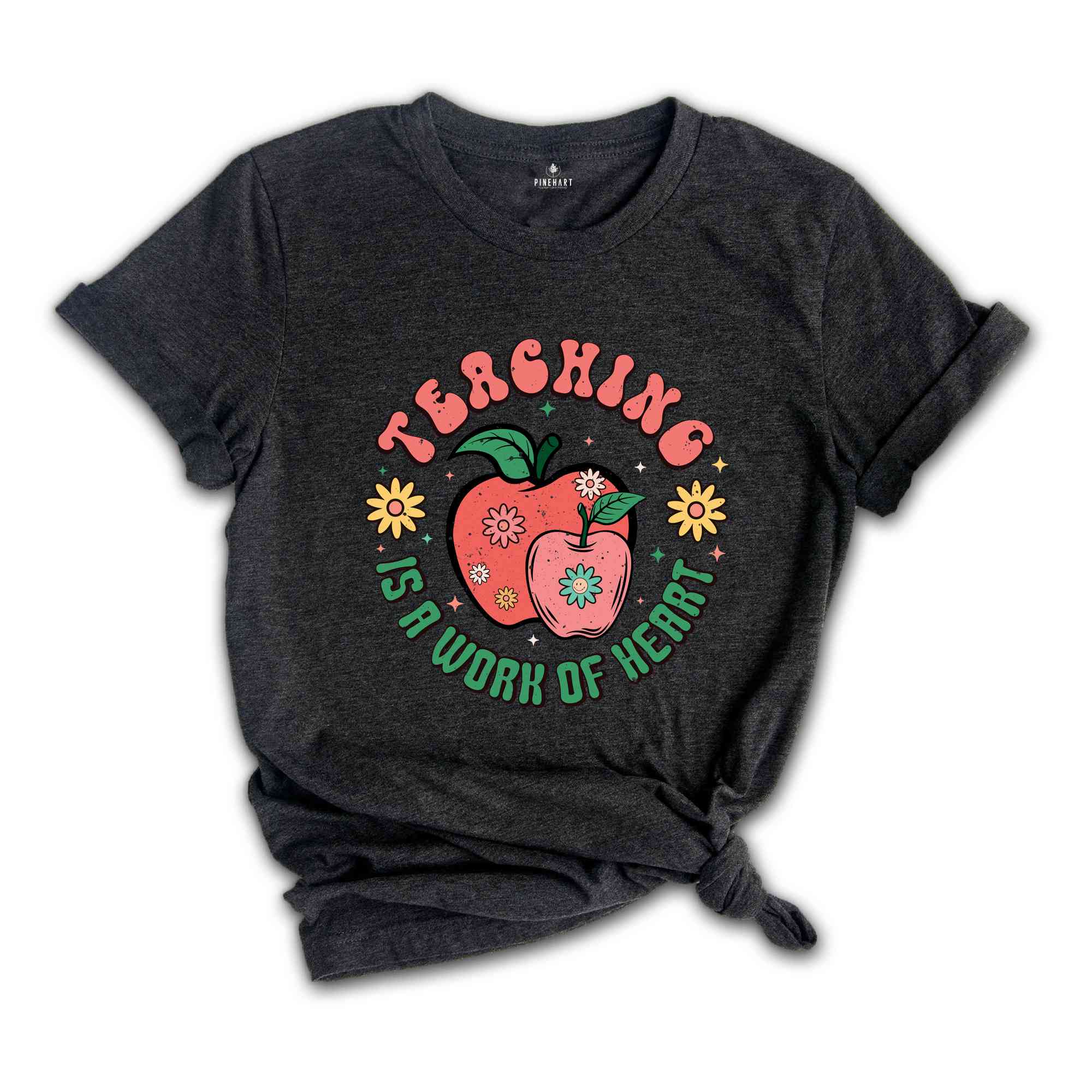 Teaching Is A Work Of Heart Shirt, Gift For Teacher, Funny Teacher Shirt, Retro Teacher Shirt, Gift For Her, Gift For Him