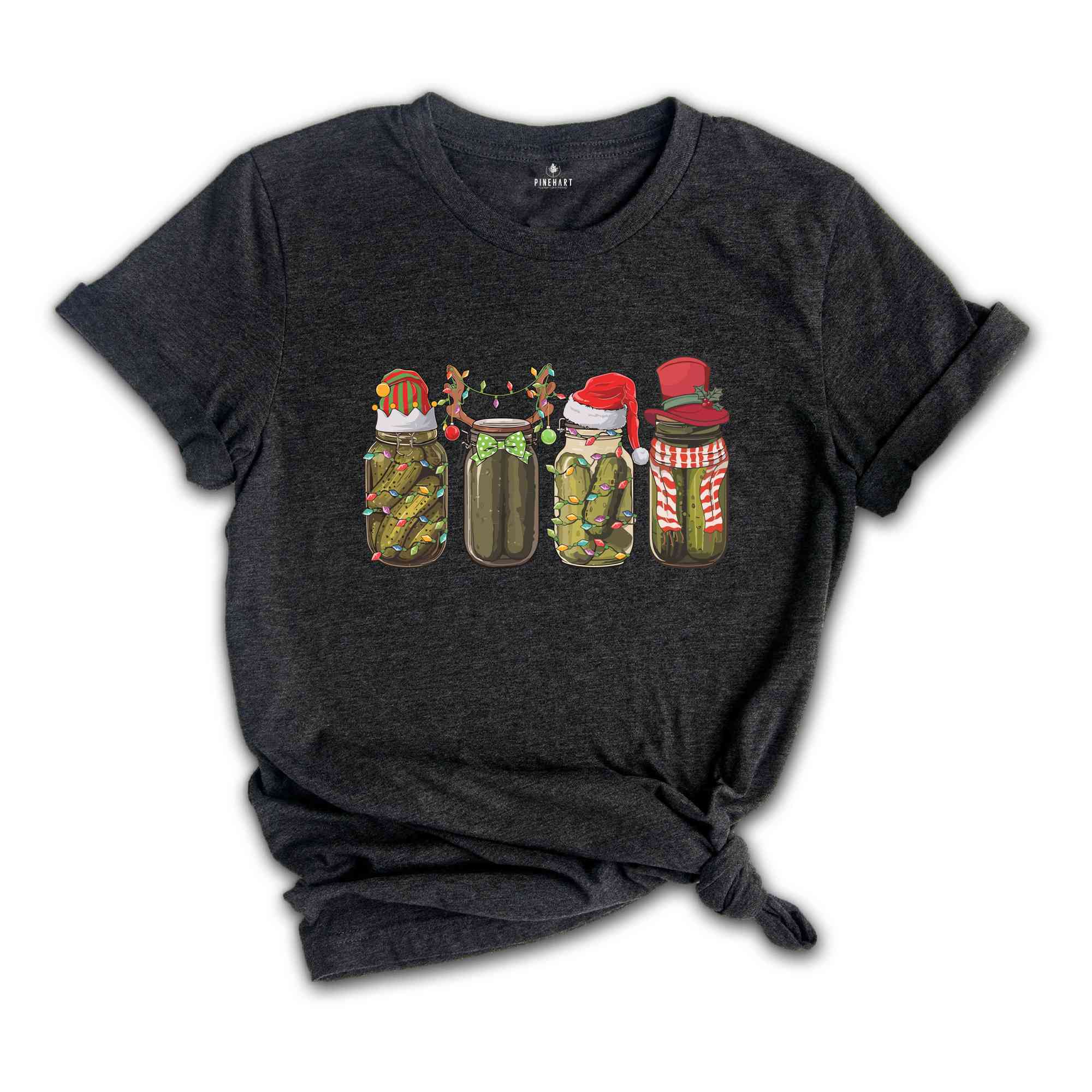 Canned Pickles Christmas Light Shirt, Pickle Lover Shirt, Pickle Jar Shirt, Canning Season Shirt, Christmas Food