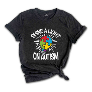 Shine A Light On Autism Shirt, Autism Light Shirt, Autism Puzzle Shirt, Autism Awareness Shirt, Autism Pride Shirt