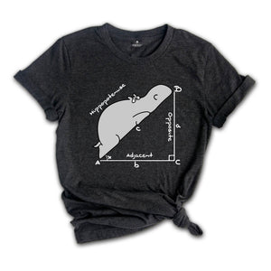 Funny Hippopotenuse Shirt, Geometry Teacher Gift, Funny Math T-Shirt, Teacher Shirt, Math Teacher Shirt, Hippopotamus Tee