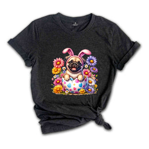 Cute Pug Easter Shirt, Happy Easter Day, Easter Day Shirt, Easter Peeps Shirt, Cute Pug Shirt, Dog Lover Shirt, Dog Owner Gift,