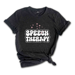 Speech Pathologist Rainbow T-Shirts, Speech Therapy Vneck TShirt, Speech Language Pathologist Gift, Speech Language Therapist Graphic Tees