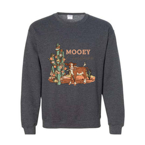 Mooey Christmas Sweatshirt, Western Christmas Sweater, Cowboy Christmas Sweatshirt, Country Christmas