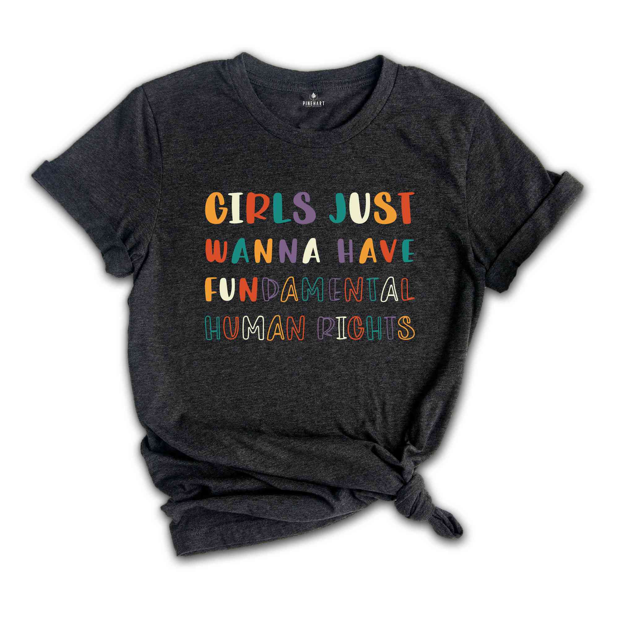 Girls Just Wanna Have Fundamental Human Rights T-Shirt, Women's Rights Shirt, Feminist Tee, Girls Party Gifts