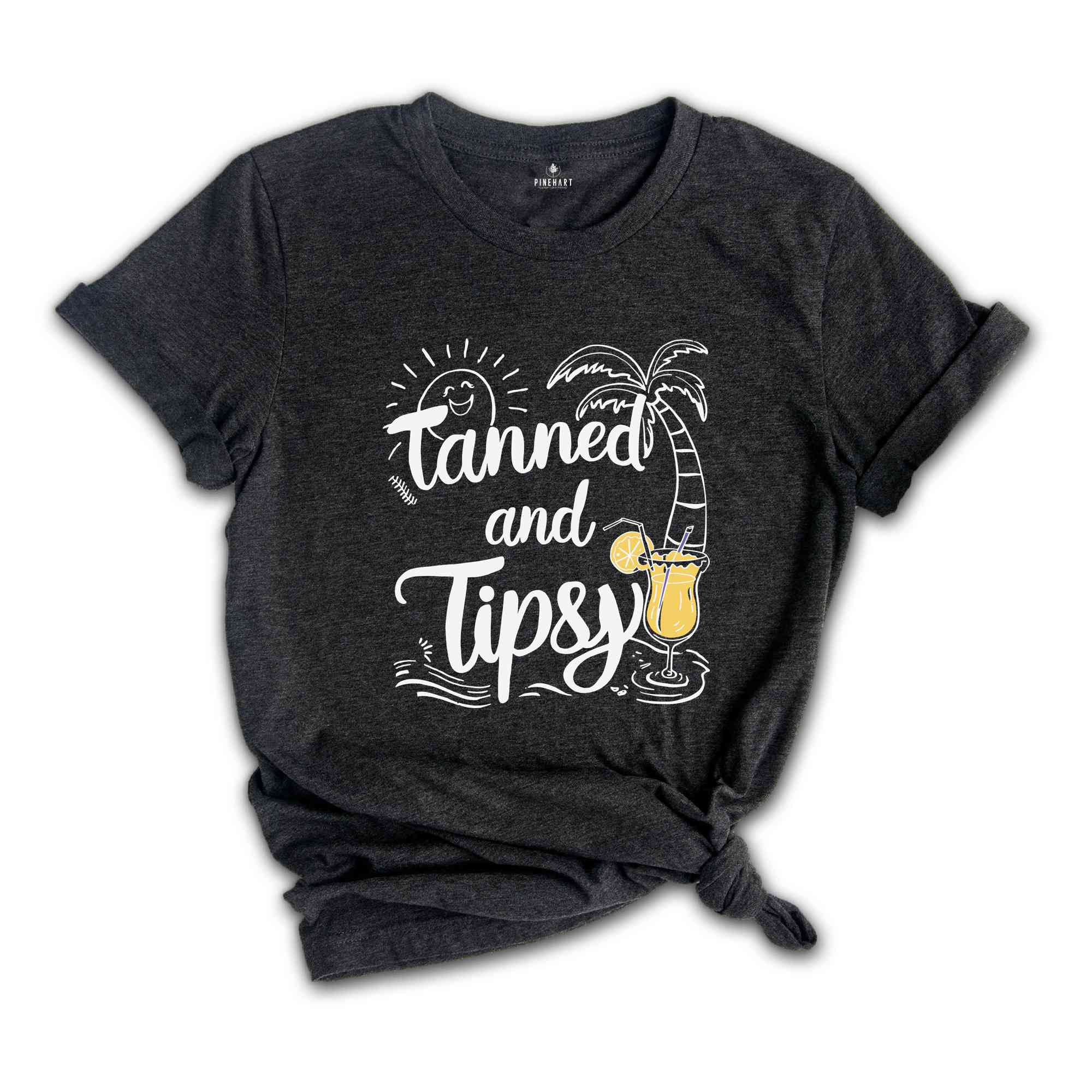 Tanned and Tipsy Shirt, Beach Shirts, Vacation Shirts, Vacation Gifts, Women's Summer Shirts, Travel Shirt, Girls Trip Shirts