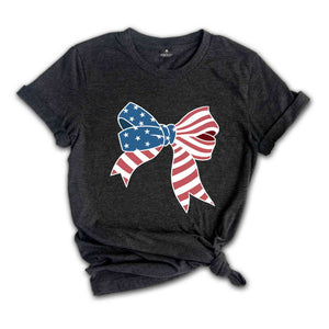 4th Of July Bow Shirt, 4th Of July Shirt, American Flag Bow, Bow Shirt, USA Shirt, America Shirt, Patriotic Gifts