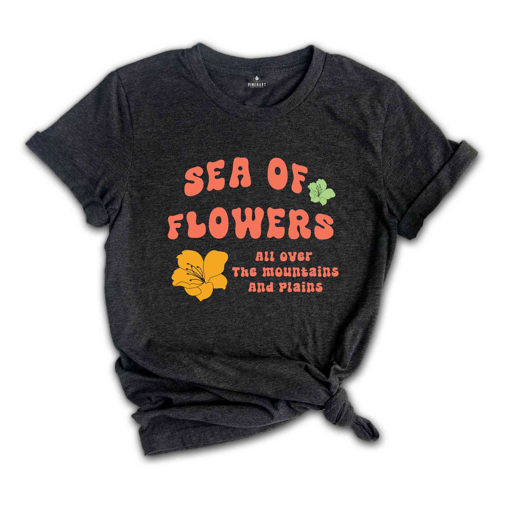 Sea of flowers shirt, Flowers Cute Girl, plant mom shirt, gift for plant moms, botanical tee, floral vibes tee