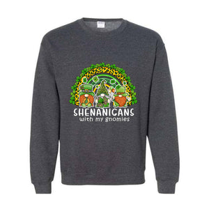 Shenanigans With My Gnomies Sweatshirt, St. Patricks Day Sweatshirt, Lucky Sweatshirt, Gnome Sweatshirt, Boho Rainbow Sweatshirt