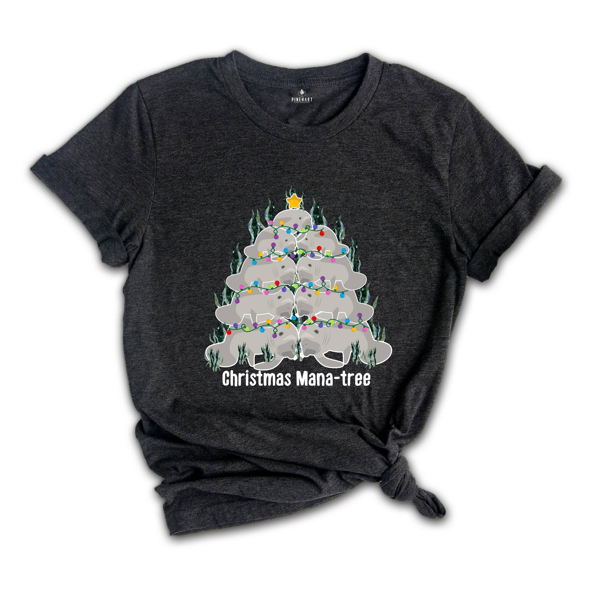 Manatee Christmas Shirt, Manatee Shirt, Lighting Manatee Christmas Tee, Marine Biology Shirt, Ocean Christmas Gift